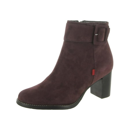 Marc Joseph Womens Wooster Leather Stacked Heel Ankle Boots