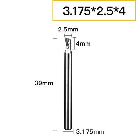 BCLONG Shank diameter 3.175mm single edge spiral milling cutter CNC engraving end mill
BCLONG Shank diameter 3.175mm single edge spiral milling cutter CNC engraving end mill
