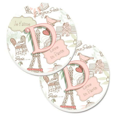 Carolines Treasures CJ2002-DCARC Letter D Love in Paris Pink Set of 2 Cup Holder Car Coasters Large multicolor
Carolines Treasures CJ2002-DCARC Letter D Love in Paris Pink Set of 2 Cup Holder Car Coasters Large multicolor