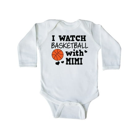 Inktastic I Watch Basketball with Mimi Gift Baby Boy Long Sleeve Bodysuit 
Inktastic I Watch Basketball with Mimi Gift Baby Boy Long Sleeve Bodysuit