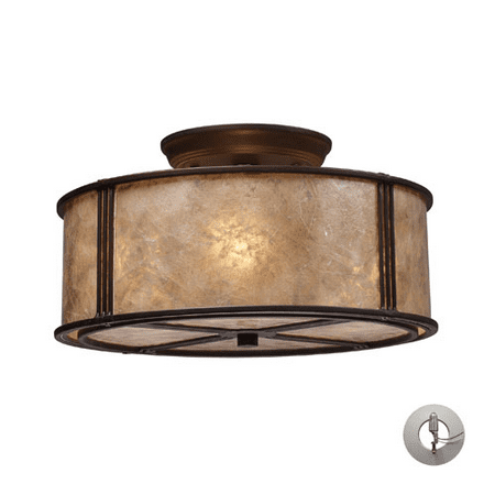 Semi-Flush Mount 3 Light With Aged Bronze Tan Mica 13 inch 180 Watts - World of Lamp
Semi-Flush Mount 3 Light With Aged Bronze Tan Mica 13 inch 180 Watts - World of Lamp