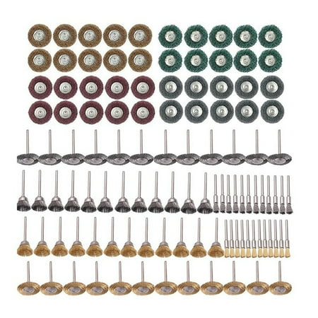 40 Pcs Buffing Wheel Set & 72 Pcs Wire Brushes Set 1/8Inch Accessories for Tool