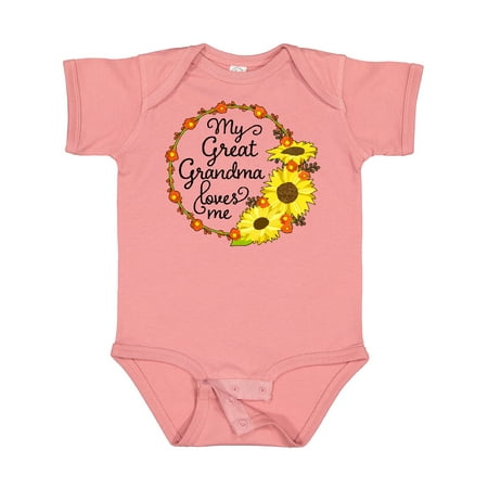 Inktastic My Great Grandma Loves Me with Sunflower Wreath Gift Baby Boy or Baby Girl Bodysuit
Inktastic My Great Grandma Loves Me with Sunflower Wreath Gift Baby Boy or Baby Girl Bodysuit