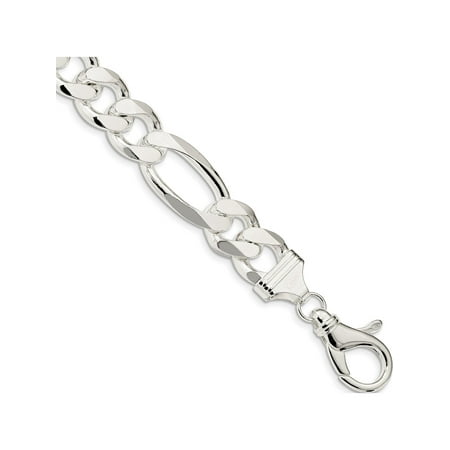 Designer Sterling Silver 15Mm Figaro Chain (Length=8) (Width=15) Made In Italy -Jewelry By Sweet Pea Creations