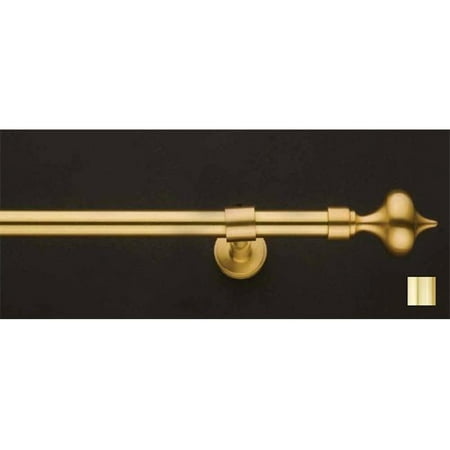 WinarT USA 8.1152.20.04.120 Moneta 1152 Curtain Rod Set -.75 in. - Polished Brass - 48 in.
