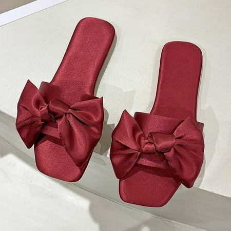 EOFK Fashion Satins Wedding Slippers Luxury Women Bedroom Home Sandals Bride Bridesmaid Wedding Shoes With Silk Bow
EOFK Fashion Satins Wedding Slippers Luxury Women Bedroom Home Sandals Bride Bridesmaid Wedding Shoes With Silk Bow