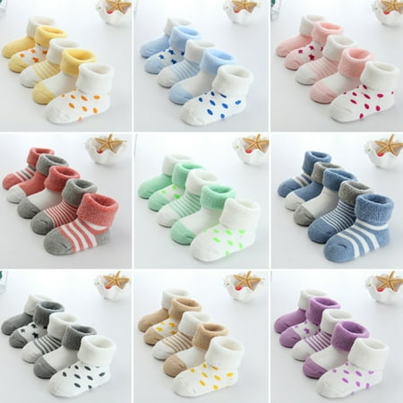 Naturegr 5 Pairs Newborn Baby Boy Girl Winter Anti-slip Dots Stripe Star Warm Thick Socks
Naturegr 5 Pairs Newborn Baby Boy Girl Winter Anti-slip Dots Stripe Star Warm Thick Socks