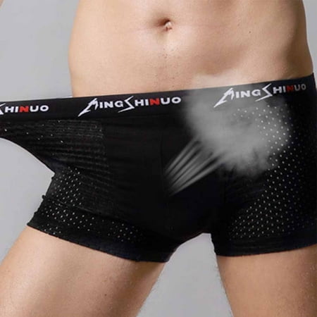 ALSLIAO Mens Underwear Boxer Briefs Ice Silk Shorts Panties Breathable Pouch Underpants Black XL
ALSLIAO Mens Underwear Boxer Briefs Ice Silk Shorts Panties Breathable Pouch Underpants Black XL