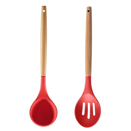 2 Pcs Cooking Utensils Kitchen Utensil Set Wooden Handles Blue Kitchen Gadgets Tools Set for Nonstick Cookware Soup Spoon + Drain (Red)
2 Pcs Cooking Utensils Kitchen Utensil Set Wooden Handles Blue Kitchen Gadgets Tools Set for Nonstick Cookware Soup Spoon + Drain (Red)