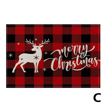 Christmas Placemats Xmas Plaid Heat Insulation Dining Table Place Kitchen M4Y8
Christmas Placemats Xmas Plaid Heat Insulation Dining Table Place Kitchen M4Y8