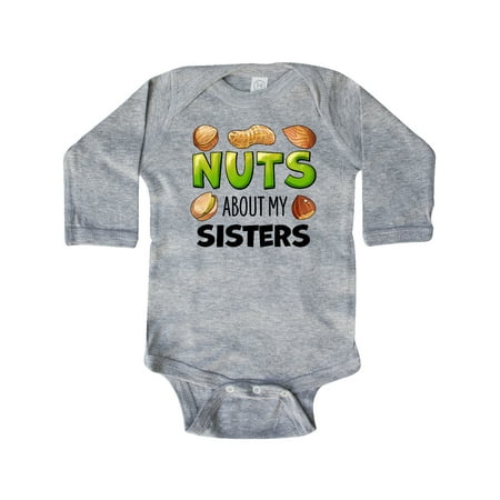 Inktastic Nuts About My Sisters Peanut Almond Pistachio Gift Baby Boy or Baby Girl Long Sleeve Bodysuit
Inktastic Nuts About My Sisters Peanut Almond Pistachio Gift Baby Boy or Baby Girl Long Sleeve Bodysuit
