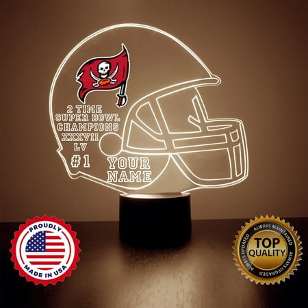 Bay Buccaneers LED Football Sports Fan Lamp Custom Made Night Light Personalized Free 16 Color Option Featuring Licensed Decal
Bay Buccaneers LED Football Sports Fan Lamp Custom Made Night Light Personalized Free 16 Color Option Featuring Licensed Decal