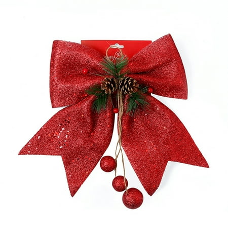 Shulemin Christmas Pendant Vivid Pattern 3D Effect Lightweight Large Red Sparkling Glitter Xmas Bow for Home Use
Shulemin Christmas Pendant Vivid Pattern 3D Effect Lightweight Large Red Sparkling Glitter Xmas Bow for Home Use