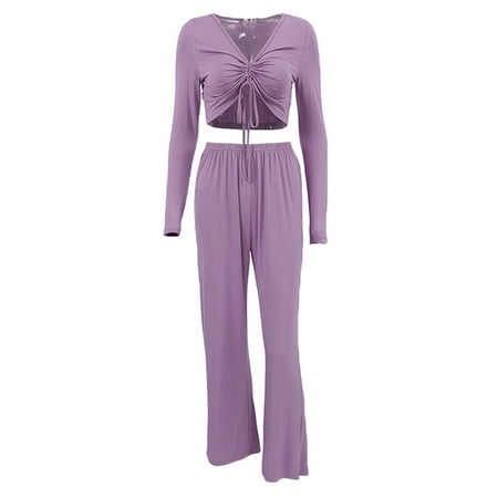 Jxzom Women Crop Top Lounge Set Wide Leg Pants Pajama 2 Piece Outfit Sleepwear Comfy Casual Loungewear Sweatsuits
Jxzom Women Crop Top Lounge Set Wide Leg Pants Pajama 2 Piece Outfit Sleepwear Comfy Casual Loungewear Sweatsuits