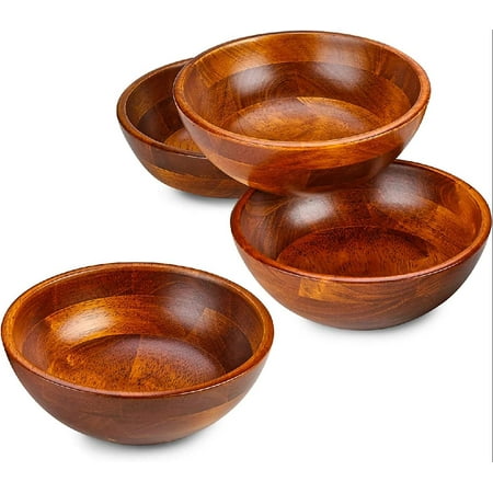 Wooden Bowls - Set of 4 Serving Bowl Durable Hardwood Wooden Salad Bowl Set - Serving Bowl Ideal for Dinner Parties & Family Gatherings (7” x 2.5”)
Wooden Bowls - Set of 4 Serving Bowl Durable Hardwood Wooden Salad Bowl Set - Serving Bowl Ideal for Dinner Parties & Family Gatherings (7” x 2.5”)