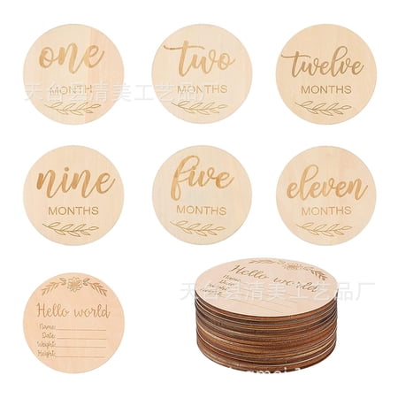 14Pcs Baby Milestone Cards Newborn Sign Wooden Milestone Discs Monthly Milestone Wood Discs
14Pcs Baby Milestone Cards Newborn Sign Wooden Milestone Discs Monthly Milestone Wood Discs