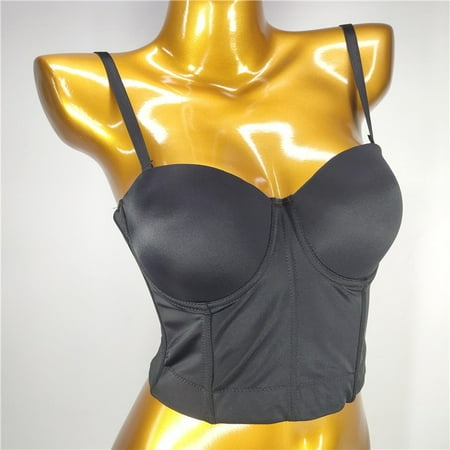 Cathalem Open Back Bra Solid Small Sling Detachable Shoulder Strap Bridesmaid Dancer Body Shaping Chest Neon Tops for Juniors Vest Black Small 
Cathalem Open Back Bra Solid Small Sling Detachable Shoulder Strap Bridesmaid Dancer Body Shaping Chest Neon Tops for Juniors Vest Black Small