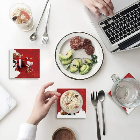 KXMDXA Christmas Santa Claus Set of 4 Coaster for Drinks Absorbent Ceramic Stone Coasters Cup Mat with Cork Base for Home Kitchen Room Coffee Table Bar Decor
KXMDXA Christmas Santa Claus Set of 4 Coaster for Drinks Absorbent Ceramic Stone Coasters Cup Mat with Cork Base for Home Kitchen Room Coffee Table Bar Decor