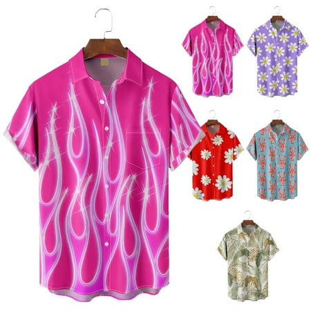 Men s and Big Men s Button Down Short Sleeve T-Shirts Lapel Print Polyester Clothing Apparel for Teen and Adult
Men s and Big Men s Button Down Short Sleeve T-Shirts Lapel Print Polyester Clothing Apparel for Teen and Adult