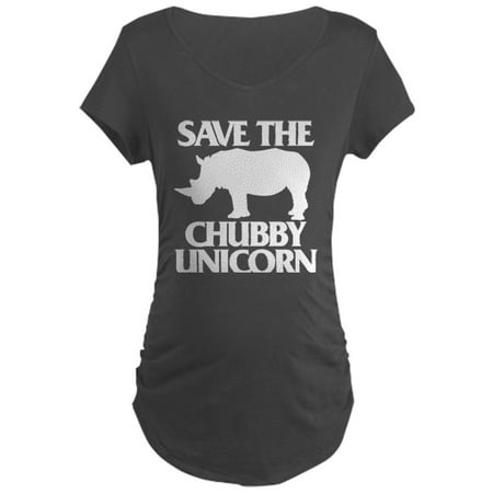 CafePress - Save The Chubby Unicorn - Maternity Dark T-Shirt