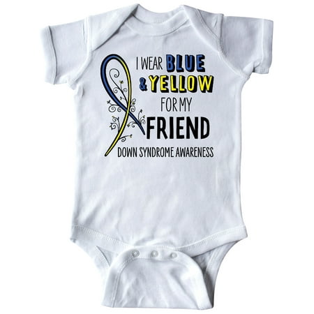 Inktastic I Wear Blue and Yellow for my Friend- Down Syndrome awareness Gift Baby Boy or Baby Girl Bodysuit
Inktastic I Wear Blue and Yellow for my Friend- Down Syndrome awareness Gift Baby Boy or Baby Girl Bodysuit