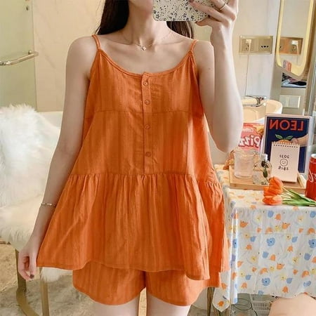 CoCopeaunt 100% Cotton Pajama Sets Women Spaghetti Strap Nightwear Sweet Baggy Comfortable Sleepwear Princess Pajamas Lounge Wear Chic
CoCopeaunt 100% Cotton Pajama Sets Women Spaghetti Strap Nightwear Sweet Baggy Comfortable Sleepwear Princess Pajamas Lounge Wear Chic