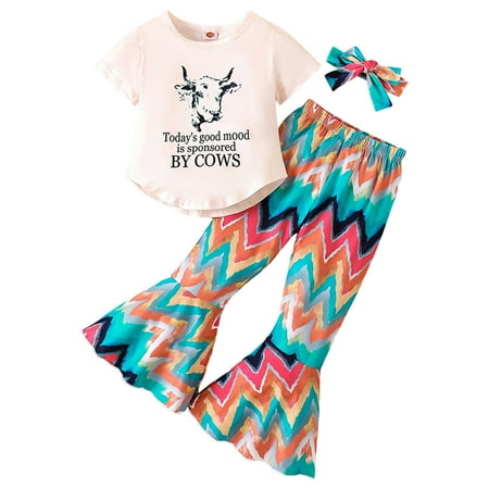BJUTIR Girls Summer Outfits Toddler Short Sleeve Letter Cow Prints Tops Pants 2Pcs Outfits Clothes Set For Children Clothes
BJUTIR Girls Summer Outfits Toddler Short Sleeve Letter Cow Prints Tops Pants 2Pcs Outfits Clothes Set For Children Clothes