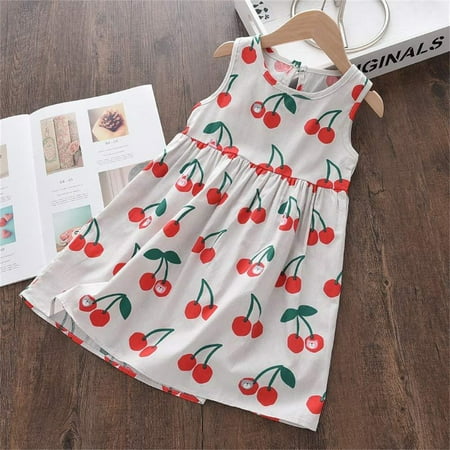 Summer Girls Dress Casual Princess Dresses Sleeveless Floral Print Kids Cotton Beach Dress
Summer Girls Dress Casual Princess Dresses Sleeveless Floral Print Kids Cotton Beach Dress