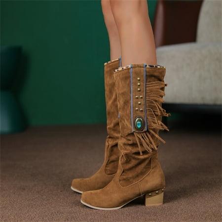 Wefuesd Ladies Fashion Suede Tel Rhinestone Boots Pointed Toe Chunky High Heel Boots Thigh High Boots Winter Boots For Women Brown 39
Wefuesd Ladies Fashion Suede Tel Rhinestone Boots Pointed Toe Chunky High Heel Boots Thigh High Boots Winter Boots For Women Brown 39