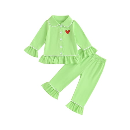 Kids Girl Red Long Sleeve Lapel Ruffle Hem Button-Down Pajama Set Cotton 2-PCS-PJs Shirt and Pants Suit Sleepwear Nightwear
Kids Girl Red Long Sleeve Lapel Ruffle Hem Button-Down Pajama Set Cotton 2-PCS-PJs Shirt and Pants Suit Sleepwear Nightwear