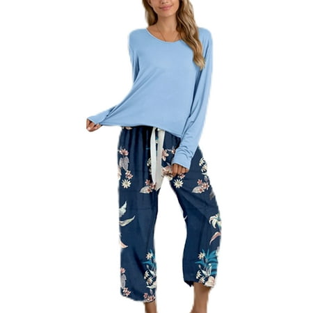 Niuer Ladies Loose Pjs Pajamas Sets Women Baggy Lounge Set Long Sleeve Home Clothes Tops And Pants Casual Loungewear Blue M
Niuer Ladies Loose Pjs Pajamas Sets Women Baggy Lounge Set Long Sleeve Home Clothes Tops And Pants Casual Loungewear Blue M