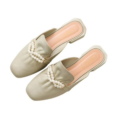 Women s Loafer Slide Sandal Casual Plus Size Solid Color Sandals for Daily Work Party Shoes 40 Green 
Women s Loafer Slide Sandal Casual Plus Size Solid Color Sandals for Daily Work Party Shoes 40 Green