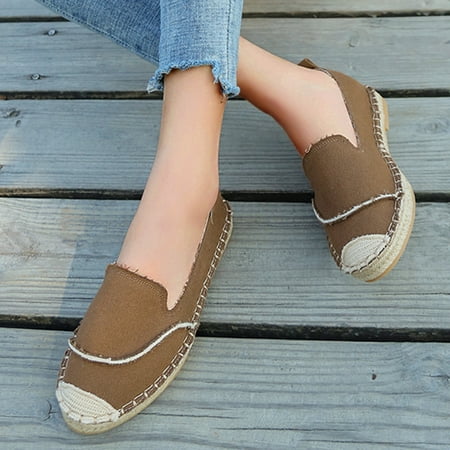 Cathalem Sandals for Women Casual Shallow Fashion Shoes Mouth Flat Canvas Solid Color Business Casual Dress Shoes for Women Khaki 9
Cathalem Sandals for Women Casual Shallow Fashion Shoes Mouth Flat Canvas Solid Color Business Casual Dress Shoes for Women Khaki 9