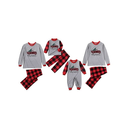 EYIIYE Family Matching Christmas Pajamas Set Cartoon Car Tree Letter Plaid Printed Long Seelve Tops Pants/Jumpsuit Sleepwear
EYIIYE Family Matching Christmas Pajamas Set Cartoon Car Tree Letter Plaid Printed Long Seelve Tops Pants/Jumpsuit Sleepwear