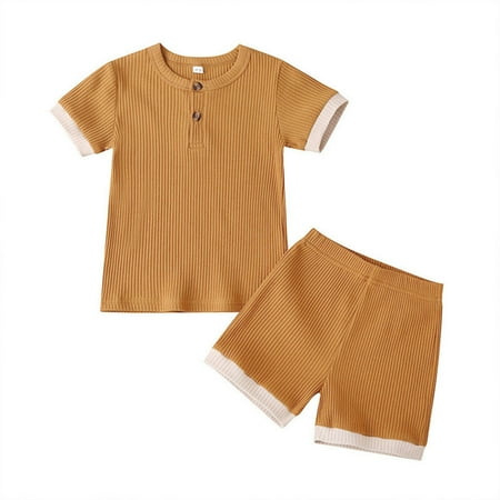 Baby Girls Clothes Baby Essentials Toddler Baby Boys Girls Short Sleeve Solid Ribbed Knit Tops Pants Set Outfits on Clearance
Baby Girls Clothes Baby Essentials Toddler Baby Boys Girls Short Sleeve Solid Ribbed Knit Tops Pants Set Outfits on Clearance