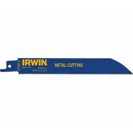 Irwin 372614P5 Weld Tech 6 Inch 14 Tooth Reciprocating Saw Blade