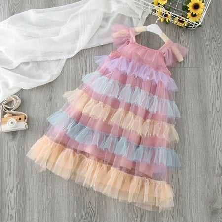 children s clothing on sale Toddler Girls Fly Sleeve Rainbow Tulle Ruffles Princess Dress Dance Party Dresses Clothes
children s clothing on sale Toddler Girls Fly Sleeve Rainbow Tulle Ruffles Princess Dress Dance Party Dresses Clothes