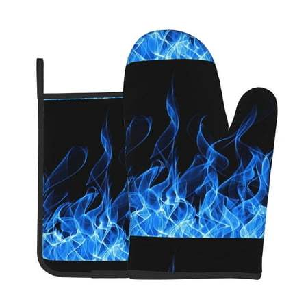Oven Gloves Hot Pads For Kitchen Decor Fire Blue Flame Heat Resistant 2pcs For Cooking Baking Bbq
Oven Gloves Hot Pads For Kitchen Decor Fire Blue Flame Heat Resistant 2pcs For Cooking Baking Bbq