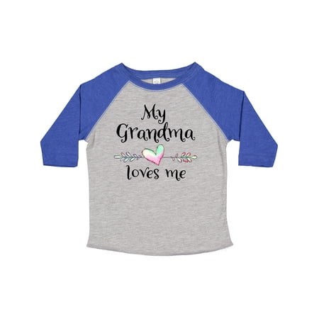 Inktastic My Grandma Loves Me- Heart Grandchild Gift Toddler Boy or Toddler Girl T-Shirt