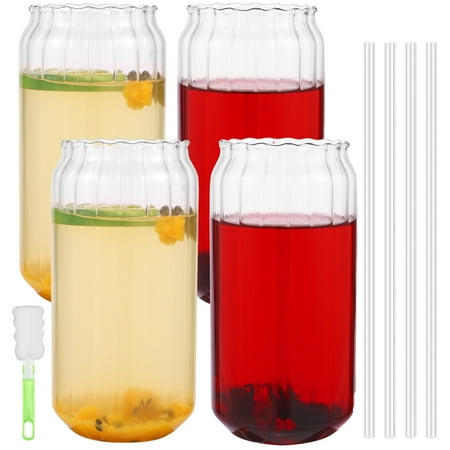 Threns 4 Pcs Glass Cups 18.5oz Drinking Glass Cup with Glass Straws and Brush Heat Resistant Glass Cup for Home
Threns 4 Pcs Glass Cups 18.5oz Drinking Glass Cup with Glass Straws and Brush Heat Resistant Glass Cup for Home
