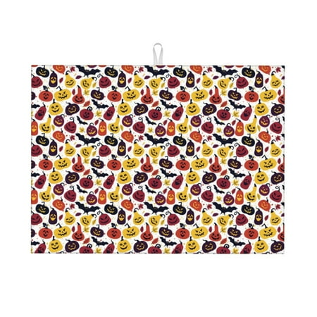 Dish Drying Mat Halloween pumpkin Highly Absorbent Microfiber Drying Mat Kitchen Counter or Sink Drawer Liner 16x18 Kitchen Drying Mat Coffee Mat Kitchen Essentials
Dish Drying Mat Halloween pumpkin Highly Absorbent Microfiber Drying Mat Kitchen Counter or Sink Drawer Liner 16x18 Kitchen Drying Mat Coffee Mat Kitchen Essentials
