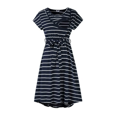 TAIAOJING Women s Floral Short Sleeve Summer Maternity Nursing Breastfeeding Dress Summer Short Sleeve Striped Print Nursing Dress For Breastfeeding With Belt
TAIAOJING Women s Floral Short Sleeve Summer Maternity Nursing Breastfeeding Dress Summer Short Sleeve Striped Print Nursing Dress For Breastfeeding With Belt