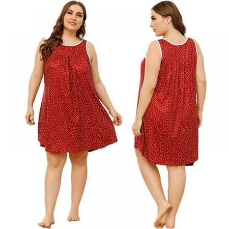 Monfince Women s Polka Dot Nightgown Plus Size Sleepshirt Sleeveless Sleepwear Tank Loose Loungewear Scoop Neck Soft Pajama Dress
Monfince Women s Polka Dot Nightgown Plus Size Sleepshirt Sleeveless Sleepwear Tank Loose Loungewear Scoop Neck Soft Pajama Dress