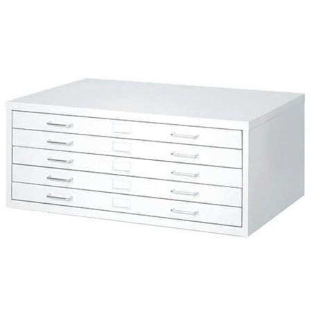 5-Drawer Steel Flat File - 36 x 24 Inch - White