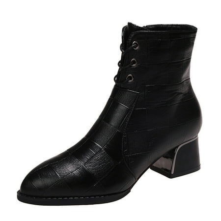 Ladies British Style Solid Color Leather Plush Side Zipper Thick High Heel Pointed Fashion Short Boots
Ladies British Style Solid Color Leather Plush Side Zipper Thick High Heel Pointed Fashion Short Boots