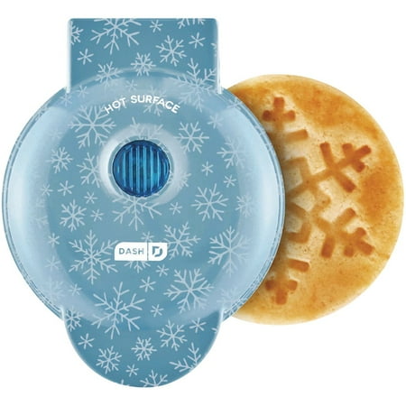 1PK Dash 4 In. Snowflake-Print Mini Waffle Maker