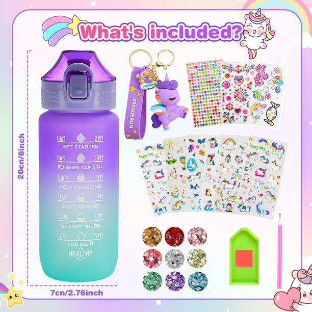 Decorate Your Own Water Bottle for Girls, Gifts for 5 6 7 8 9 Year Old Girls, Unicorn Painting Craft Girls Birthday Gifts, Unicorn Themed Craft Kits for Girls Ages 6-12 Decorate Your Own Water Bottle for Girls, Gifts for 5 6 7 8 9 Year Old Girls, Unicorn Painting Craft Girls Birthday Gifts, Unicorn Themed Craft Kits for Girls Ages 6-12 - Image 5