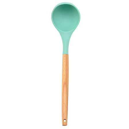 Silicone Ladle Spoon with Wooden Handle Heat-Resistant Comfortable Non-Slip Durable Non-Stick Serving Spoon green
Silicone Ladle Spoon with Wooden Handle Heat-Resistant Comfortable Non-Slip Durable Non-Stick Serving Spoon green