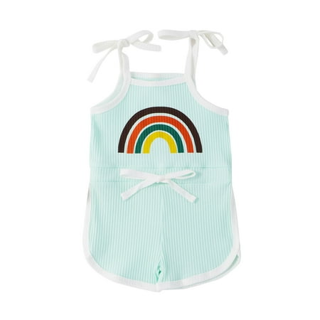 EHTMSAK Infant Baby Toddler Kids Girl Summer Cotton Sleeveless Rainbow Print Bodysuits Sky Blue 6M-5Y 90
EHTMSAK Infant Baby Toddler Kids Girl Summer Cotton Sleeveless Rainbow Print Bodysuits Sky Blue 6M-5Y 90