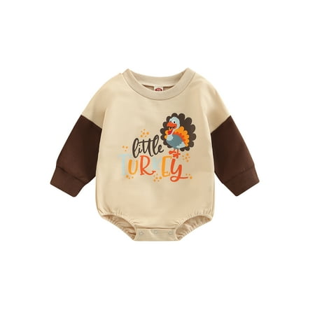 Meihuida Baby Boys Girls Thanksgiving Romper Long Sleeve Crew Neck Letters Turkey Print Bodysuit
Meihuida Baby Boys Girls Thanksgiving Romper Long Sleeve Crew Neck Letters Turkey Print Bodysuit